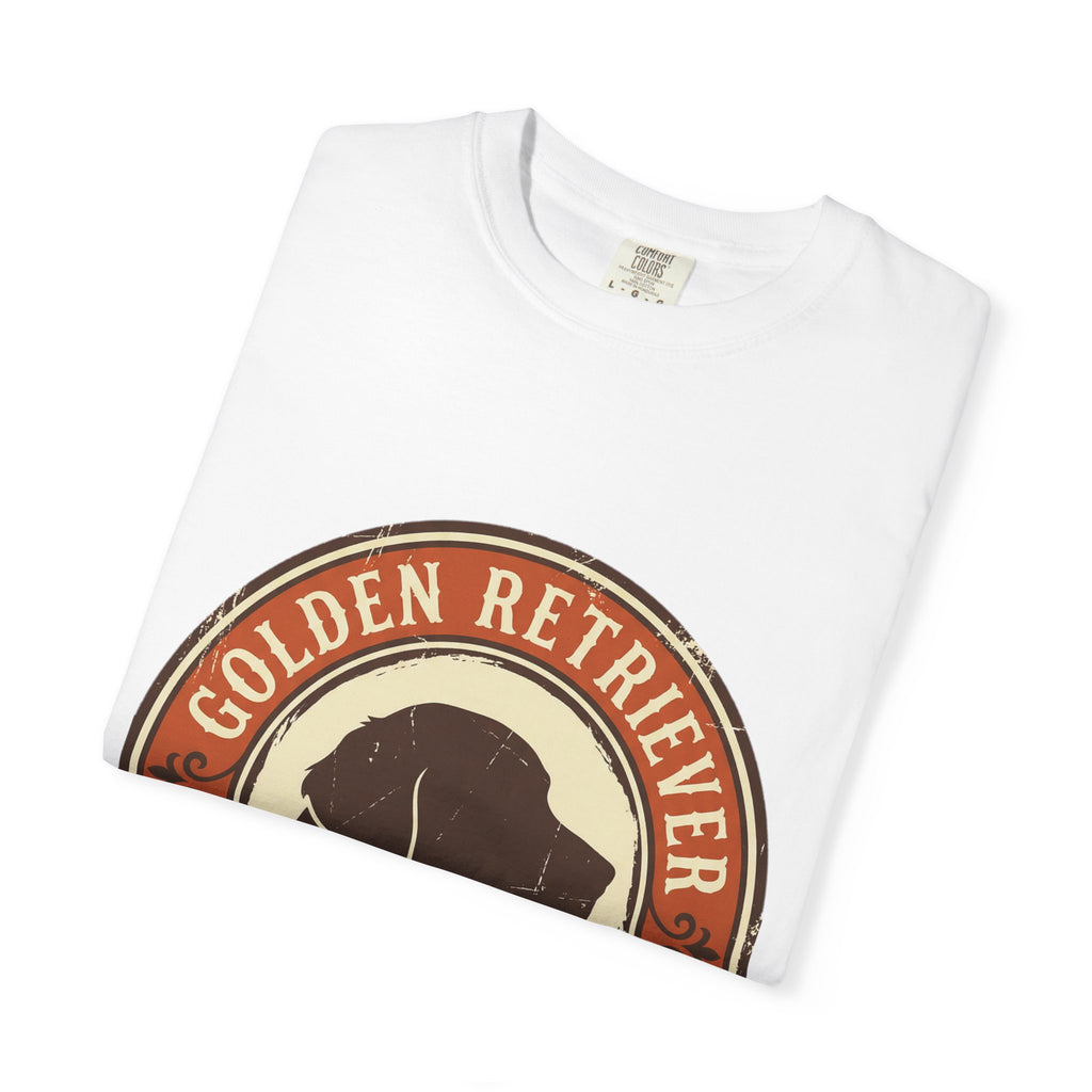Golden Retriever Vintage Badge T-Shirt — Est. 1950 Dog Lover Tee