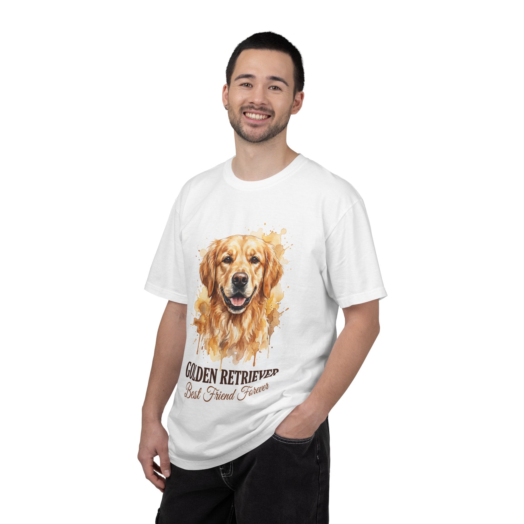 Golden Retriever Watercolor T-Shirt - "Best Friend Forever"